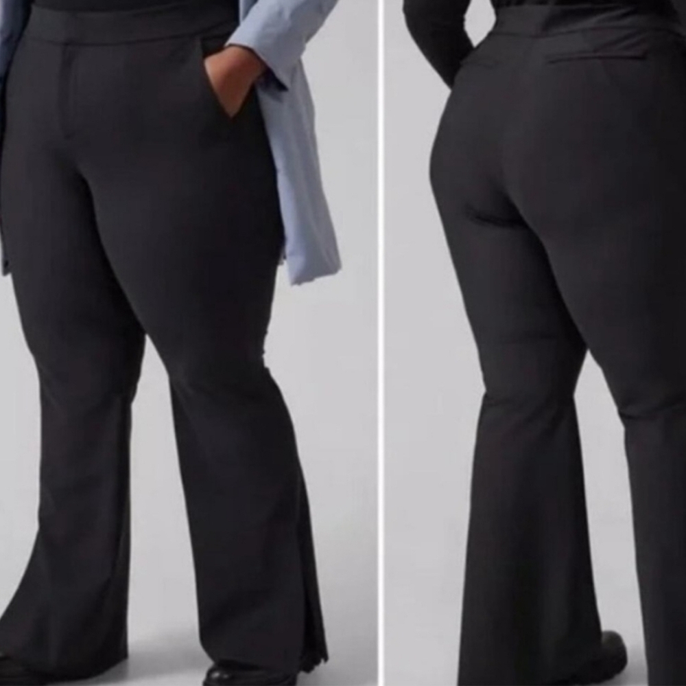 Athleta Black Stellar Flare Pants Plus Size 24 NWOT